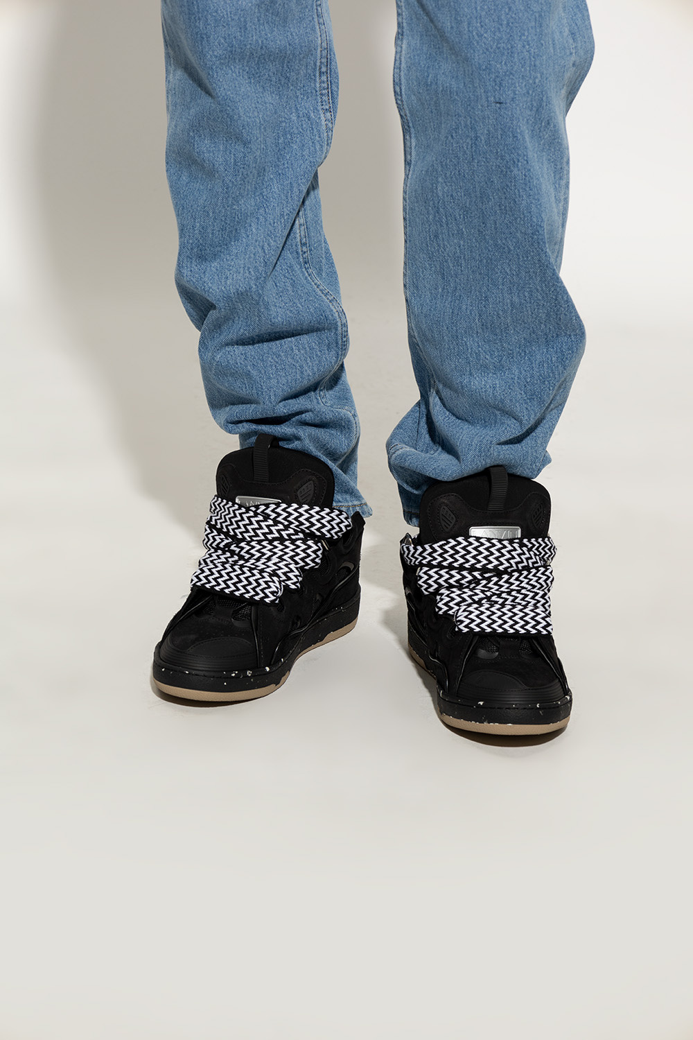 Black 'Curb' sneakers Lanvin - Marsèll chunky sole boots